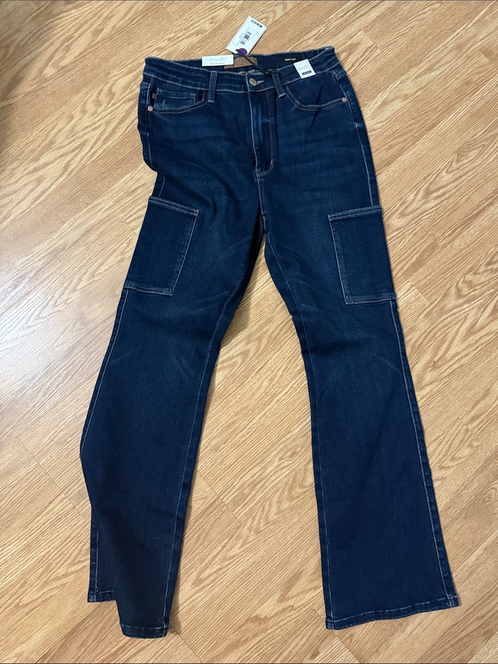 Just Blue Dark Blue Cargo flare Jeans